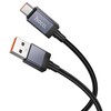 Cable USB A to USB C Hoco 5A with display 1 m X118 juodas