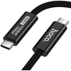 Cable USB C do USB C Hoco USB4 40Gbps/8K60Hz 5A 240W 1m US15 juodas