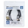 BlueStar Cable USB C to HDMI Blue Star 4K 60Hz - High Speed, HDR, ARC, Ethernet, AWM, 2m juodas