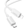 USB C - Lightning kabelis Hoco PD 27W 1 m X107 baltas