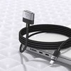 USB C į Mag3 jungties laidas Hoco 5A 140W magnetinis 1,8 m U141 juodas