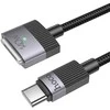 USB C į Mag3 jungties laidas Hoco 5A 140W magnetinis 1,8 m U141 juodas