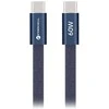 Cable USB C to USB C Forcell F-Energy QC4.0 PD 3A 60W Cafule Flat 1,2 CCFN23 m dark mėlynas