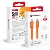 Cable USB C to USB C Forcell F-Energy QC4.0 PD 3A 60W Cafule Flat 1,2 m CCFN23 oranžinis