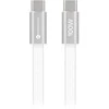USB C į USB C laidas Forcell F-Energy QC4.0 PD 5A 100W Cafule Flat 1,2m CCFN23 baltas