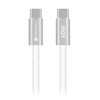 Cable USB C to USB C Forcell F-Energy QC4.0 PD 3A 60W Cafule Flat 1,2 m CCFN23 baltas