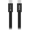 Cable USB C to USB C Forcell F-Energy QC4.0 PD 5A 240W Cafule Flat 1,2 m CCFN23 juodas