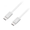 Cable USB C to USB C Forcell F-Energy QC4.0 PD 3A 60W Cafule Flat 1,2 m CCFN23 baltas