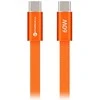 Cable USB C to USB C Forcell F-Energy QC4.0 PD 3A 60W Cafule Flat 1,2 m CCFN23 oranžinis