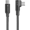 USB C į USB C laidas Forcell F-Energy QC4.0 PD 5A 100W Cafule 90° 2 m CC-1Deg juodas