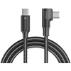 USB C į USB C laidas Forcell F-Energy QC4.0 PD 5A 100W Cafule 90° 2 m CC-1Deg juodas