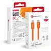 Cable USB C to USB C Forcell F-Energy QC4.0 PD 5A 100W Cafule Flat 1,2 m CCFN23 oranžinis