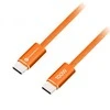Cable USB C to USB C Forcell F-Energy QC4.0 PD 5A 100W Cafule Color 1,2 m ACYH23 oranžinis