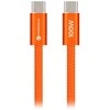 Cable USB C to USB C Forcell F-Energy QC4.0 PD 5A 100W Cafule Flat 1,2 m CCFN23 oranžinis