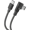 USB C į USB C laidas Forcell F-Energy QC4.0 PD 5A 100W Cafule 90° 2 m CC-1Deg juodas