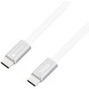 USB C į USB C laidas Forcell F-Energy QC4.0 PD 5A 100W Cafule Flat 1,2m CCFN23 baltas