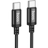 Cable USB C į USB C Hoco 3A 60W 2 m X89 juodas