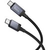 Cable USB C to USB C Hoco 3A 60W with display 1 m X118 juodas