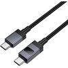 Cable USB C to USB C Hoco 3A 60W with display 1 m X118 juodas
