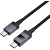 Cable USB C to USB C Hoco 3A 60W with display 1 m X118 juodas