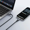 Laidas su LED šviesos indikatoriumi USB A - C tipo VEGER PD 3A 66W AC1-ZSD 1,2 m juodas