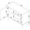 Cama Meble Cama 1D2S TRESSE komoda 100x40x75 kašmyro matinė spalva