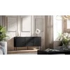 Cama Meble Cama 3D komoda PALAZZO BIS 151x40x75 matinis juodas