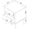 Cama Meble Cama Bedside table 2 pcs. TRESSE 44x40x53 matte žalias