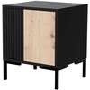 Cama Meble Naktinis Staliukas - MERCI Cama 2vnt Modernus Juodas/Ąžuolas