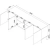 Cama Meble Cama Komoda ISLA 200x40x75 matinis juodas