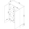 Cama Meble Cama Ekranas case PALAZZO BIS 100x39x166 matte juodas