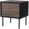 Cama Meble Bedside cabinet, 2 pcs. CORTINA 45x40x51 juodas/walnut