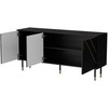 Cama Meble Cama 3D MOUNTAIN chest of drawers 154x40x72 juodas + auksinis