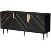 Cama Meble Cama 3D MOUNTAIN chest of drawers 154x40x72 juodas + auksinis