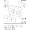 Cama Meble Cama 3D MOUNTAIN chest of drawers 154x40x72 juodas + auksinis