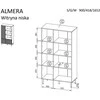 Cama Meble Cama 4 ALMERA knygų lentyna 90x42x165 riešutmedžio/kašmyro spalvos
