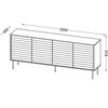 Cama Meble Cama 4D CORTINA komoda 200x40x81 juodas/graikinis riešutas
