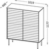Cama Meble Cama 4D CORTINA komoda 102x40x118 juodas