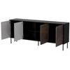 Cama Meble Cama 4D CORTINA komoda 200x40x81 juodas/graikinis riešutas