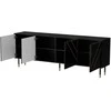 Cama Meble Cama 4D MOUNTAIN chest of drawers 204x40x72 juodas + auksinis