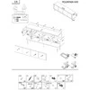Cama Meble Cama 4D MOUNTAIN chest of drawers 204x40x72 juodas + auksinis