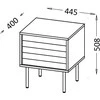Cama Meble Cama Bedside cabinet, 2 pcs. CORTINA 45x40x51 juodas