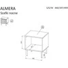 Cama Meble Cama Naktinė spintelė, 2 vnt. ALMERA 50x42x44 riešutmedžio/kašmyro spalvos
