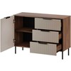 Cama Meble Cama Komoda su 2 stalčiais ALMERA 104x42x75 riešutmedžio/kašmyro spalvos