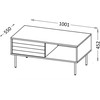 Cama Meble Cama CORTINA suolas/stalas 100x55x45 juodas/graikinis riešutas