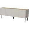 Cama Meble Cama FELLINI komoda 200x40x70 kašmyro + alyvuotas ąžuolo stalviršis