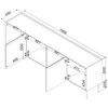Cama Meble Cama FELLINI komoda 200x40x70 alyvuogių spalvos + alyvuotas ąžuolo stalviršis