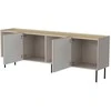Cama Meble Cama FELLINI komoda 200x40x70 kašmyro + alyvuotas ąžuolo stalviršis