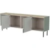 Cama Meble Cama FELLINI komoda 200x40x70 alyvuogių spalvos + alyvuotas ąžuolo stalviršis