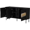 Cama Meble Cama INSERTO 3D komoda 143,5x40x80 juodas + LED